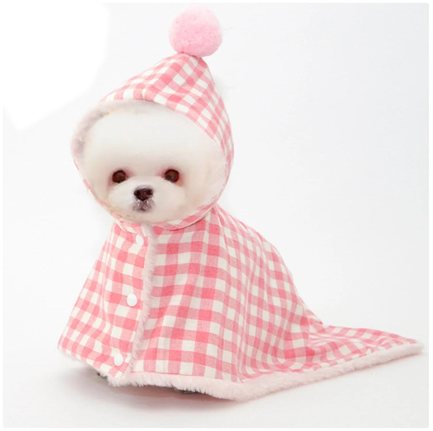 Checkered Pet Cloak Sleeping Bag - Warm & Stylish Cape for Dogs