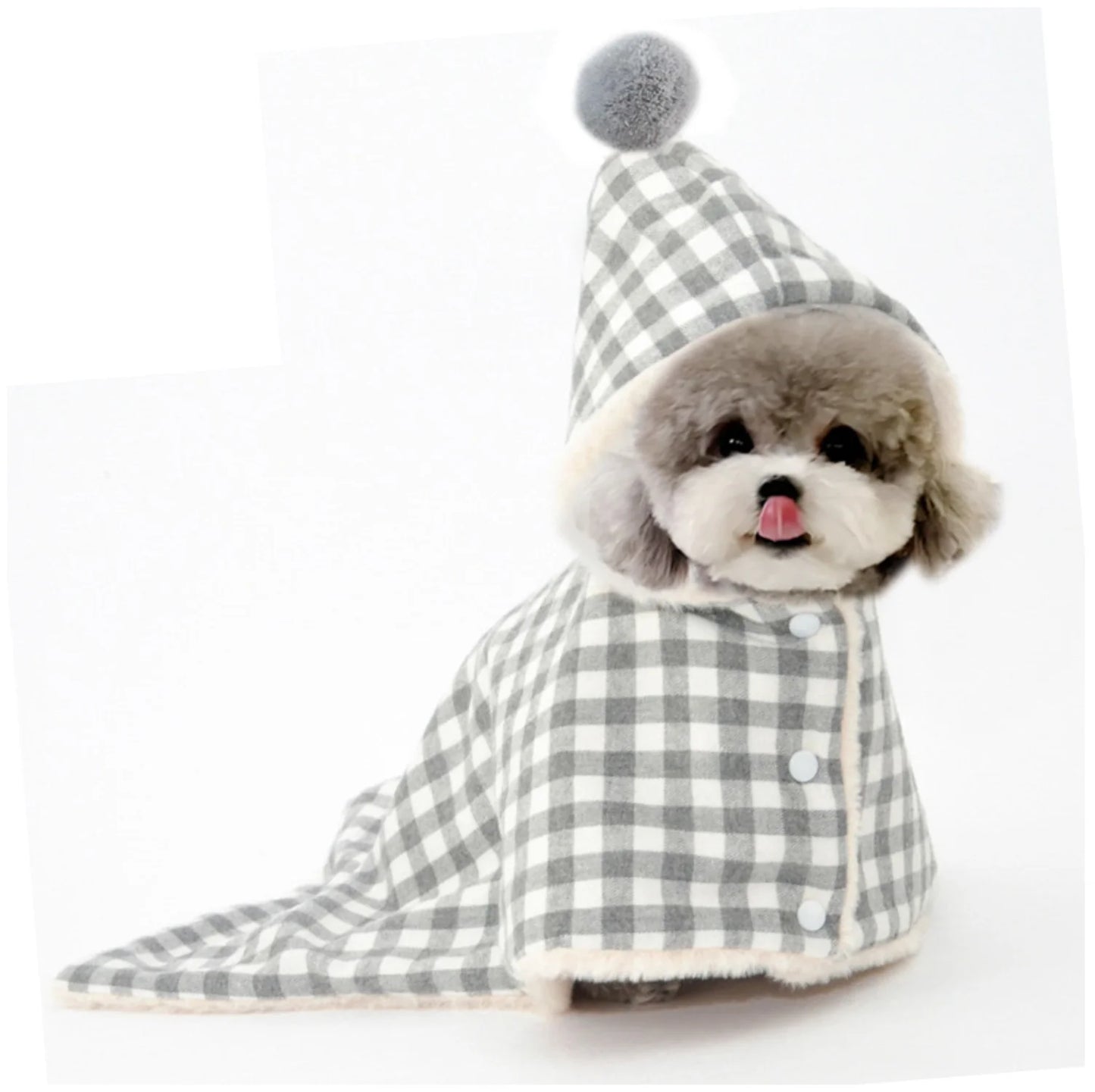 Checkered Pet Cloak Sleeping Bag - Warm & Stylish Cape for Dogs