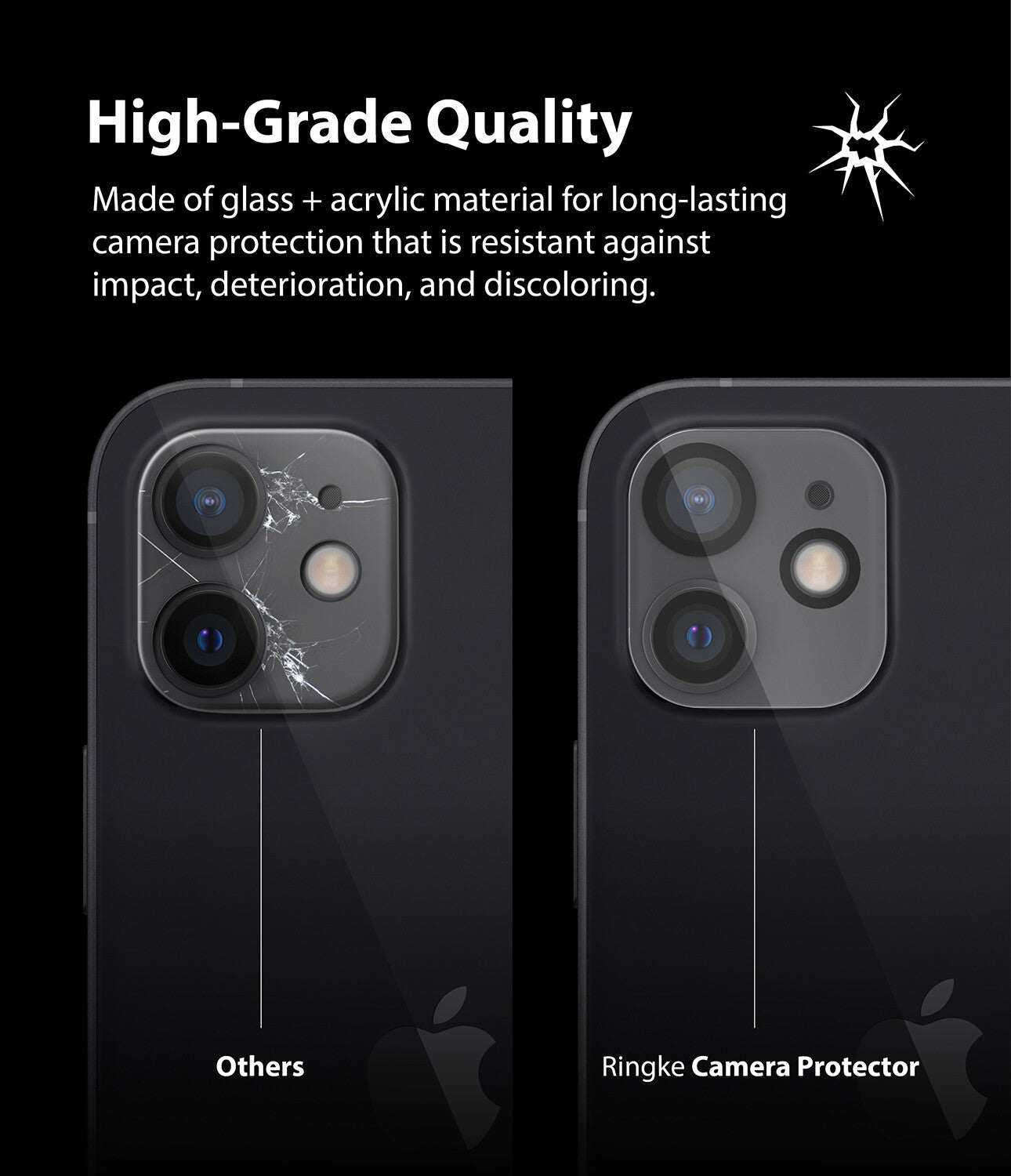 For Iphone 12 / Pro / Max / Mini Camera Lens Screen Protector Ringke Glass 3 PK