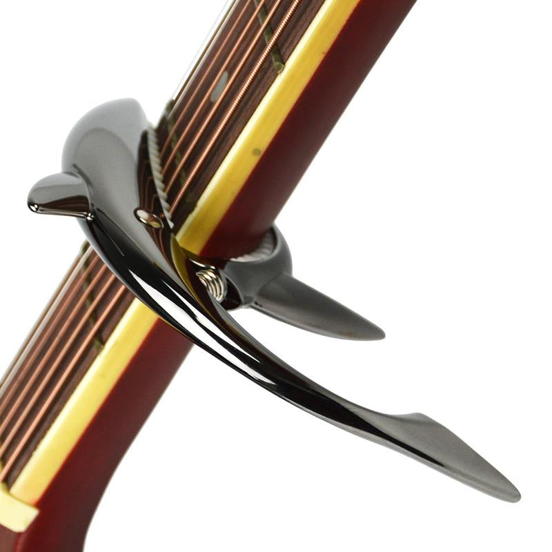 Zinc Alloy Guitar Capo Shark Capo for Acoustic and Electric Guitar with Good Hand Feeling, No Fret Buzz and Durable,Gift for Musicians