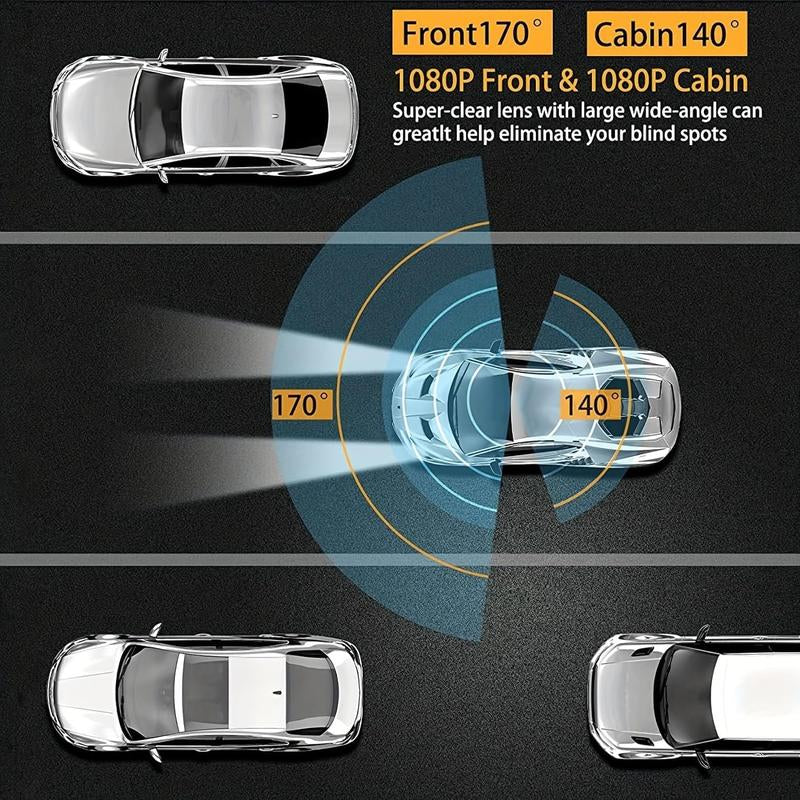 Whatook Dash Cam FHD 1080P Car Camera, Front Dash Camera for Cars, Mini Dashcams for Cars with Night Vision, 24 Hours Parking Mode, WDR, Loop Recording with 32GB