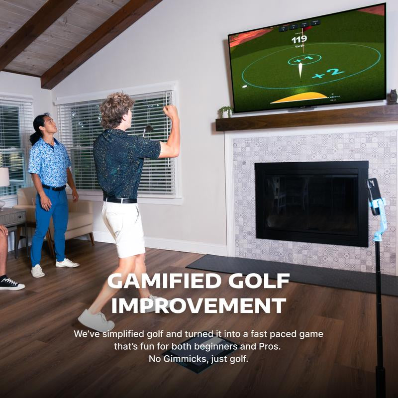Golf at Home - No Ball Golf Simulator - Precise Simulation without a Ball - Play Golf Anywhere Anytime