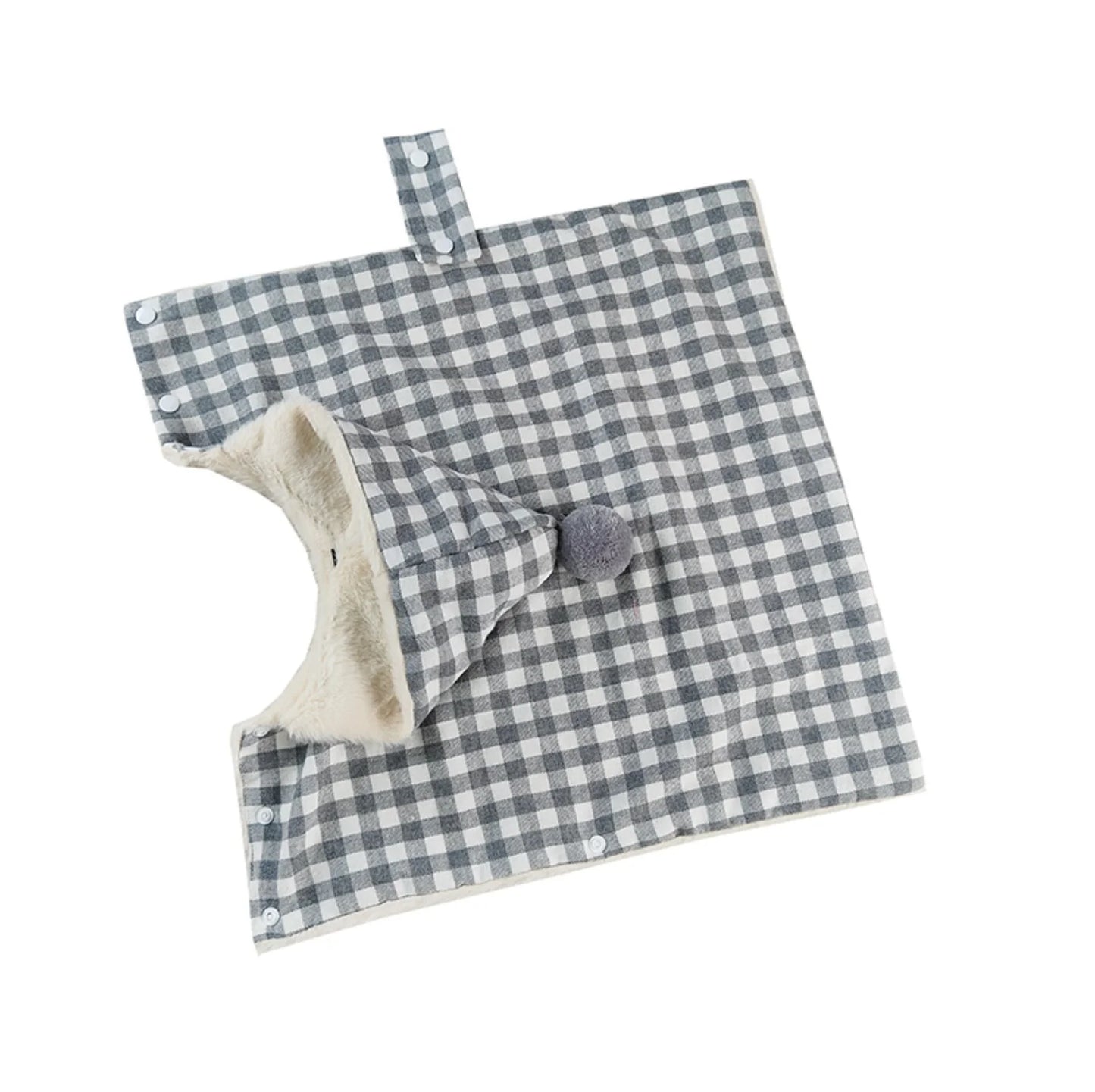 Checkered Pet Cloak Sleeping Bag - Warm & Stylish Cape for Dogs
