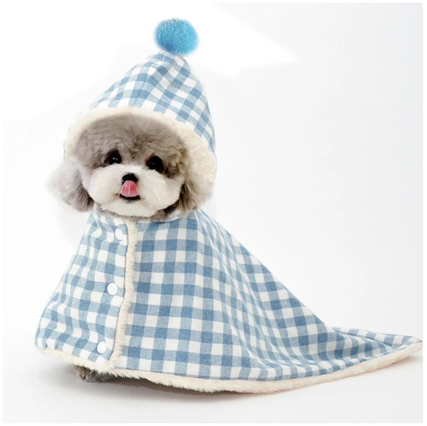 Checkered Pet Cloak Sleeping Bag - Warm & Stylish Cape for Dogs
