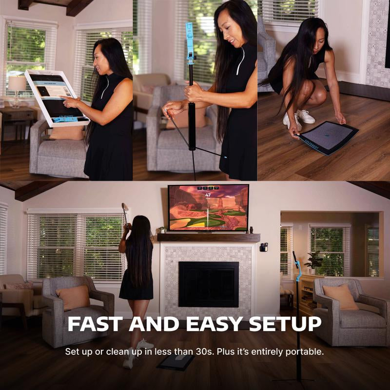 Golf at Home - No Ball Golf Simulator - Precise Simulation without a Ball - Play Golf Anywhere Anytime