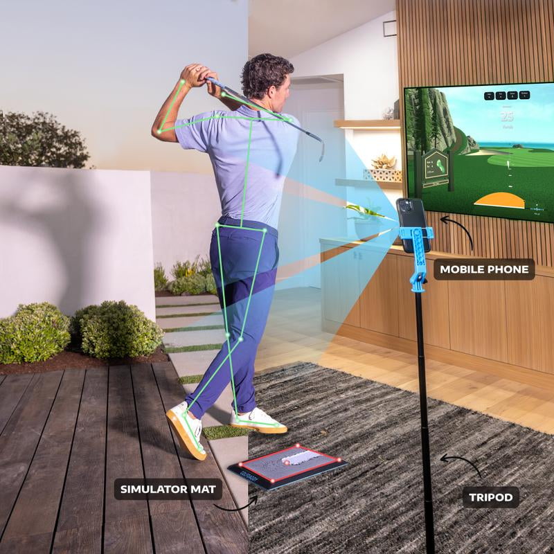 Golf at Home - No Ball Golf Simulator - Precise Simulation without a Ball - Play Golf Anywhere Anytime