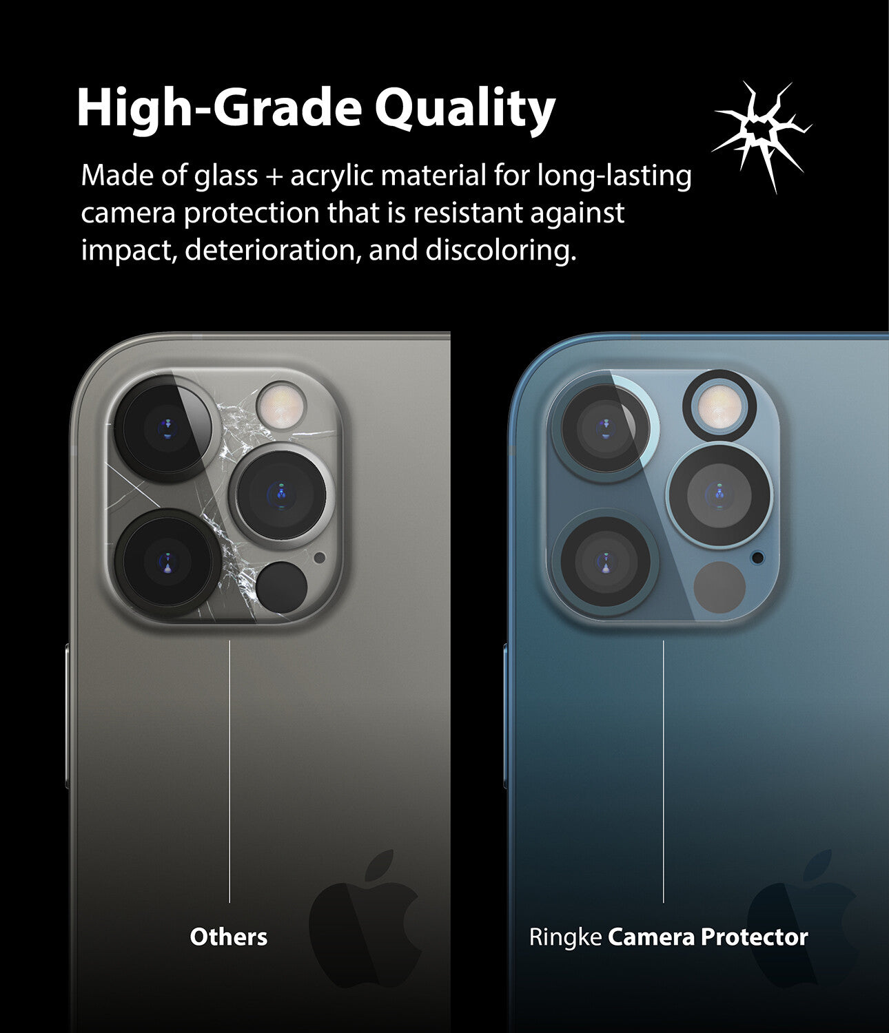 For Iphone 12 / Pro / Max / Mini Camera Lens Screen Protector Ringke Glass 3 PK