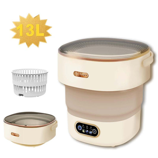 Portable Mini Washing Machine, 13L Large Capacity Foldable Washing Machine with 3 Cleaning Modes, Compact Washing Machine for Travel, Apartment, RV