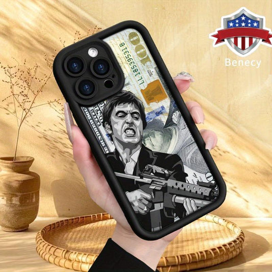 Creative Scar Face Painted Pattern Case for Iphone 16 17 15 14 Pro Max 13 12 11 Air XR XS E plus Shockproof Drop Protection Rugged Durable Silicone Cover